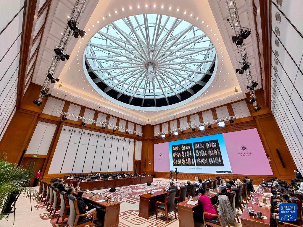 3月18日，“中國(guó)社會(huì)科學(xué)院考古學(xué)論壇·2021年中國(guó)考古新發(fā)現(xiàn)”進(jìn)行入選項(xiàng)目報(bào)告環(huán)節(jié)（手機(jī)照片）。