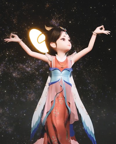 敦煌莫高窟官方虛擬形象“伽瑤”。