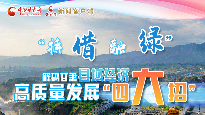 圖解|“特、借、融、綠”解碼甘肅縣域經濟高質量發(fā)展“四大招”