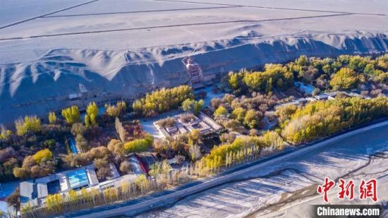 2022年11月，航拍深秋季節(jié)的莫高窟?！　⊥醣筱y 攝