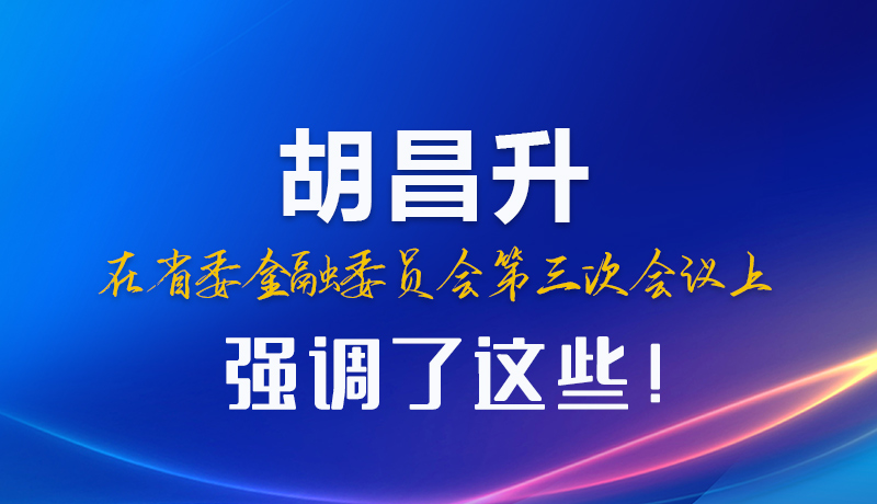 圖解|胡昌升在省委金融委員會第三次會議上強(qiáng)調(diào)了這些！