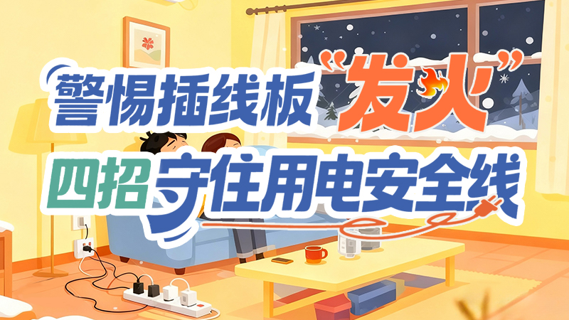 長圖|警惕插線板“發(fā)火”！四招守住用電安全線